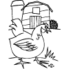 Chicken colouring page